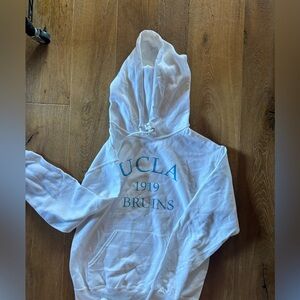 White UCLA Hoodie and sweatpants